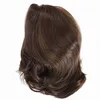 Syntetiska peruker Gnimegil Syntetiska peruker för kvinnor Kort hårbrun färg Naturlig frisyr Curly peruker Bob Mommy Wig Highlight med Side Bangs HKD230818