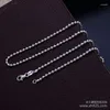 Catene kjjeaxcmy gioielli fini 925 perle in argento sterling in modo spesso diametro da 2,5 mm collana in stile femmina (lunga 65 cm)