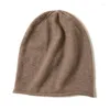 Boinas kms outono inverno tricotar chapéu de caxemira sem borlamento para menina mulher mulher 25 25cm/59g