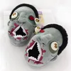 Slippers grappige zombie slippers voor winter warme binnen de vloer huis huis huis en mannen wandelen dode 3d schoenen fit Halloween cosplay pantufa 230817