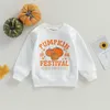 T shirts FOCUSNORM 3 Colors Halloween Baby Girls Lovely T Shirts Long Sleeve Letter Pumpkin Print Pullover Sweatshirts Tops 0 4Y 230818