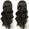 Fashion wig women's black big wave long curly hair chemical fiber high temperature silk head cover 230818