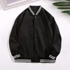 Men's Jackets Stand Collar Jacket Streetwear Baseball Stylish Contrast Color Coats With Elastic Cuffs Collars For Spring