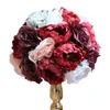 Декоративные цветы Tongfeng 10pcs/лот искусственный шелк розовый свадебный стол.