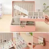 Nuovo DoubleLayer Velvet Jewelry Box European European Hard Space Holder Gift 230814