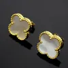 Fashion Vintage 4/Four Leaf Clover Charm Stud Earrings Agate for Wedding Jewelry Gift