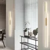 Wandlamp Noordelijke LED SCONCE -lampen Moderne lange badkamerslichten Begift Sofa Achtergrond Decor indoor verlichting