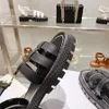 CLEA TRIOMPHE black outdoor platform Shoe Metal buckle sandale celiny cowhide Slippers Women gladiator Slide men luxury Summer swim slides fashion designer mule