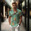 Chemises décontractées pour hommes Summer Summer Sinke 3D Print Vacation Style Trendy High-Quality