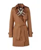 Women's Trench Coats Jackets Wool Outerwear Belt 2024 Blends Parkas Fashion Jacket Psychic Elements Overcoat Female Casual Women Clothing 4-Color 3AVD