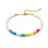 Strand YASTYT Natural Freshwater Pearl Bracelet Asymmetric Jewelry Boho Summer Heishi Disc For Women Jewellery 2023