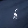 Мужские поло, летняя хлопковая рубашка-поло с вышивкой жирафа Iopson и короткими рукавами, высококачественная брендовая дизайнерская одежда 230817