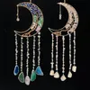 Objetos decorativos Figuras apanhadores de sonho de ágata natural 7 Chakra Gemstone Dream Catcher Tree of Life Moon Gem Dream Catchers Bedroom Wall Hungings Decor 230817