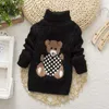 Jersey 2021 Baby Girl Boy Sweaters Outumn Winter Children Cartón Jumper Jumper de punto Tortillo de tortuga Cálida de ropa de abrigo para niños Cálvecas casuales X0818