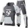 Men's Tracksuits 2023 Men Abarth Spring Autumn Tracksuit Hoodies Pants Two Piece Fitness Pullover Sweatshirt Set Casual Sportswear Suit