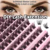 Diy Lash Extension Eyelashes 100% Handgjorda 10 rader Dramatiska fransar Bunds DIY -kluster Soft Rand Strip