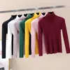 Swetry damskie 2023 Zima do wiosennej mody kobiety rozciągliwe golf Pull Femme Bassic Knitwear Korean Top Ubrania