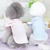 Odzież dla psa cienki kot Tshirt niebieski różowy latający rękaw szczeniaka koszulka Summer Pet ubrania dziewczyna bluzę z kapturem ubranie Chihuahua xxl