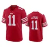 San Francisco''49ers''Men 7 Charvarius Ward 44 Kyle Juszczyk 5 Trey Lance 16 Joe Montana Femmes Jeunes Scarlet Custom Game Jersey