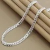 Chains Women's And Men's Necklace 925 Sterling Silver 6mm Side Chain 8/18/22/24 Inch Fashion Wedding Engagement Jewelry Gift