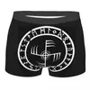 Мяжечники мужские перевороты Boxer Shorts Трусисты Ginfaxi Rune Circle Среднее талия нижнее белье викинго