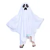 Ocasiones especiales Cute Kids Halloween Horror Cloak Cape Anime No Face Disfraces de cosplay Ghost White Tassels Unisex Costume Full Set 230818