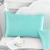 20*26 inch Silk Satin Pillow Case Cooling Envelope Pillowcase Ice Silks Skin-friendly Pillowslip Pillow Cover Bedding Supplies Solid Colors