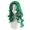 Perruques synthétiques bubuwig Hair synthétique marin neptune cosplay perruques femmes longues 60cm de mode ondulée verte ondulée perruque à chaleur HKD230818