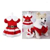 Cost Costumes Jupe de style de Noël pour les petits chiens Sweet Girly robe d'automne d'automne Cosplay Santa Walking