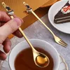 Spoons Halloween Edelstahllöffel und Gabel Set Dessert Kaffeekabelle Dekoration für Tea Party