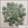 سحر المجوهرات نتائج مكونات الحجر الطبيعي 15 ملم Rose Quartz Lazi Lazi الفيروز Opal Pendant DIY لأقراط القلادة الدكتور Dhgvy