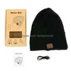 Altri auricolari universali elettronici uomini uomini morbidi berretto inverno berretto cappelli di linea wireless bluetooth cuffie per cappelli intelligenti dh3xa