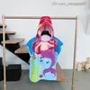 Pajamas Girls' Beach Towels Raincoats Cartoon Hooded Cloaks Unicorn Dinosaur Microfiber Children's Swimming Bath Towels Baby Bath Towels Swimming Pool Robe Z230818