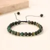 Strand Green Slim Bracelet Pull Rope Chain Water Grass Agate Summer Handmade Jewelry Gift For Men And Women