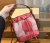 Women's Bags Are Off at the Shop Olai New Dempsey Drawstring tabby Bucket Bag Taro Purple Jacquard Color Contrast Mini One Shoulder Crossbody