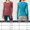 LL-A23 1.0 camicie da donna da donna camicie attive tees abbigliamento sportivo abbigliamento da esterno slim palestra per adulti Excerisise top a manica lunga a manicotto traspirato