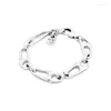 Charm Bracelets MAY 2023 Stainless Steel Alloy Silver Color Cute Have Logo No Buckle Fashion Bead Bracelet Free Wholesale