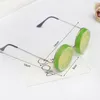 Sunglasses Frames 2 Pairs Creative Party Eyeglasses Lemon Shaped Funny Glasses Wedding Pography Props Eyeware