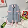 Totes JoyPessie Fashion Kawaii Schoolbag för Teenage Waterproof Nylon Girls Bagpack Women Laptop ryggsäck Travel Black Bookbag HKD230818