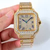 Diamond Watch Men kijkt naar Arabische wijzerplaat 8215 Bewegingsontwerper Sapphire roestvrijstalen staalriem waterdicht 40 mm