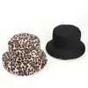 Boinas 2023 Cotton Four Seasons Leopard Print Bucket Hat Hat Fisherman Capinho de viagem ao ar livre para homens e mulheres 113