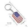 Nyckelringar Lanyards Fashion Metal Keychain Jewelry American UK Puerto Rico Flag Women Men Car Key Ring Holder Souvenir For Gift Drop Dhj9i