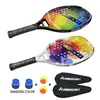 Squash rackets lågpris original strand tennis racket kol professionell raquete strand tenis racket grov ansikte med väska 230816