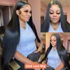 30 40 Inch Peruvian hair Bone Straight Lace Front Human Hair Wigs 220%density 13x6 Lace Frontal Wigs for Women