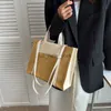 Totes Big Tote Sacs Pour Femmes Paille Tissé Hit Couleur Grande Capacité De Luxe Designer Sac À Main 2022 Nouveau Double Bretelles Épaule Shopper Totes HKD230818