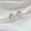 Boucles d'oreilles Stud Triangle torsadé de l'huile d'émail avec strass pour femmes bijoux en gros cadeau