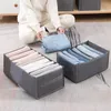 Förvaringslådor Bins Jeans Organisation Box Closet Organizer Pants Tshirt Klädsystem Skåp Kläder Organisatörer 230817