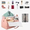 Duffel Bags Carry On Garment Bag PU Leather Duffle For Women Waterproof Travel With Shoe Pouch 2 In 1 Hanging Suitcase