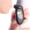 Alcoholism Test Lcd Display Digital Alcohol Tester Professional Police Alert Breath Device Breathalyzer Analyzer Detector Df Drop De Dhfwx