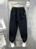 Men's Pants Summer Black Cotton Linen Sweatpant Simple Solid Color Outdoor Jogging Fashionable Loose Street Trousers Brand Clothing